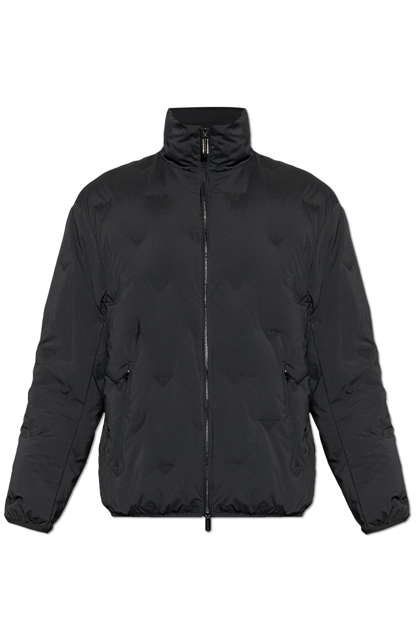 Black Down jacket with stand-up collar Emporio Armani